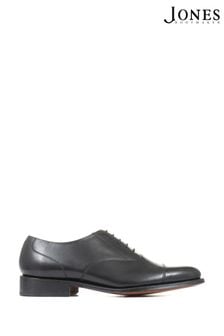 Jones Bootmaker Mens Black Barnet Goodyear Welted Leather Oxford Shoes (T76120) | €204