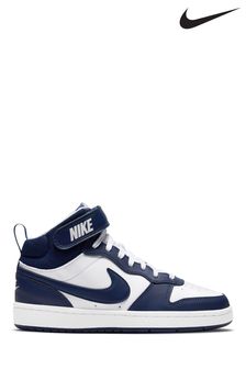 כחול כהה/לבן - נעלי ספורט של Nike דגם Court Borough MId Youth (T76177) | ‏210 ₪