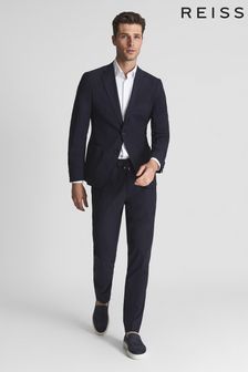 Reiss Navy Voyage Single Breasted Technical Blazer (T76223) | €192