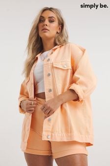 Simply Be Orange Boyfriend Denim Jacket (T76305) | €24