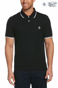 Schwarz - Original Penguin Polo-Shirt mit Zierstreifen (T76394) | 78 €
