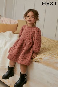 Rust Brown Quilted Sweat Dress (3mths-7yrs) (T76436) | OMR4 - OMR5