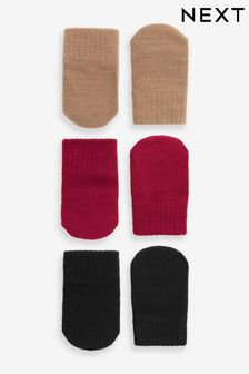 Black/Red/Camel Brown 3 Pack Magic Mitts (3mths-6yrs) (T76577) | €4