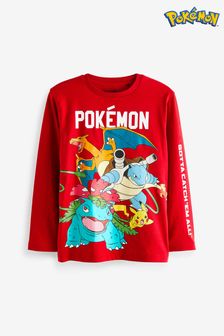 Pokémon/Rot - Langärmeliges, lizenziertes Shirt (3-16yrs) (T77232) | 20 € - 27 €
