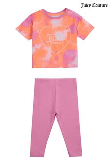 Juicy Couture Pink Cloud Print T-Shirt And Leggings Set (T77387) | ₪ 116