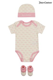 Juicy Couture Cream All-Over Print 3 Piece Boxed Set (T77392) | $33