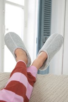 Grey Forever Comfort® Soft Fur Mule Slippers in Pink (T77426) | 9 €