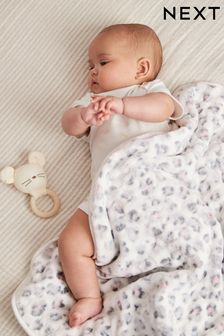 Bianco maculato - Coperta bebè in pile (T77531) | €19