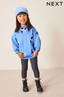 Blue Cat Printed Sweatshirt and Leggings Set (3mths-7yrs) (T77559) | $24 - $31