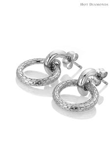 Hot Diamonds Silver Plated Woven Earrings (T77634) | ₪ 373