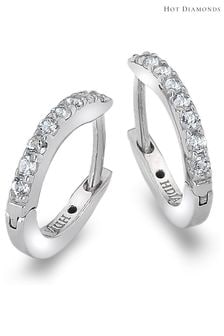 Hot Diamonds Silver Plated Constant Loop Earrings (T77636) | 346 QAR
