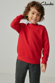 Rot - Clarks Schulsweatshirt mit Rundhalsausschnitt (T77692) | 16 € - 22 €