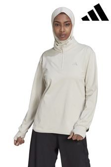adidas White Warm Base Layer Sweatshirt (T77781) | $76