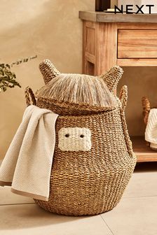 Natural Hamish the Highland Cow Laundry Basket (T77793) | €82