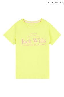 Żółta koszulka Jack Wills z napisem (T77809) | 47 zł - 62 zł