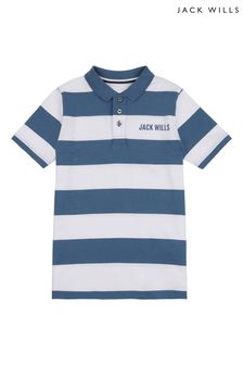 Jack Wills Blue Rugby Stripe Polo Shirt (T77810) | SGD 46 - SGD 65