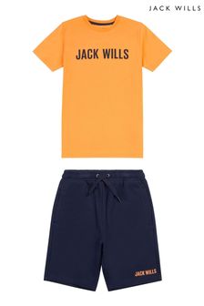 Jack Wills Orange J Wills T-Shirt and LB Short Set (T77816) | SGD 61 - SGD 83