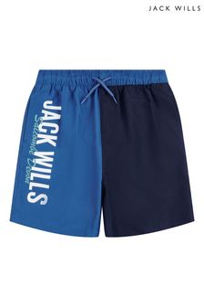 Jack Wills Blue Devon Colour Block Swim Shorts