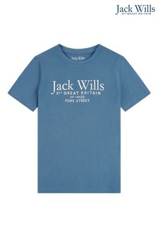 T-shirt Jack Wills bleu à inscription (T77836) | €21 - €28