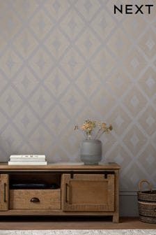 Grey Next Chic Geometric Diamond Wallpaper Wallpaper (T77869) | R613