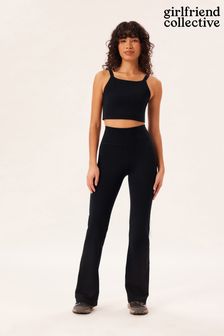 Girlfriend Collective Flare Black Leggings (T77987) | SGD 143