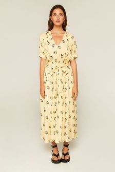Compania Fantastica Yellow Fruit Print Dress (T78269) | DKK193