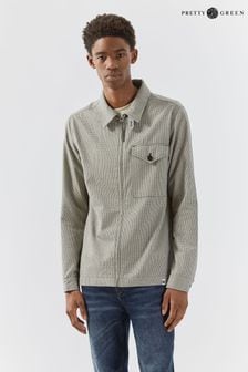 Pretty Green Navy Blue Houndstooth Overshirt (T78327) | €72