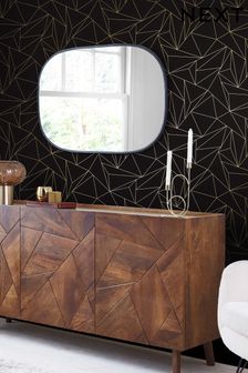 Black Scatter Geo Wallpaper Paste The Wall (T78661) | ₪ 140