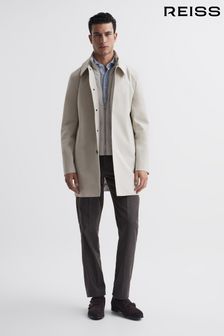 Reiss Stone Perrin Coat With Removable Zip Neck Insert (T78685) | €220