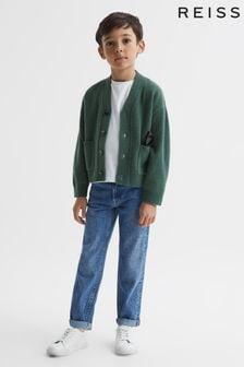 Reiss Pine Green Chile Senior Wool Blend Cardigan (T78701) | €61