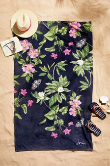 Serviette de plage en coton Joules Botanical à motif floral (T78785) | €44
