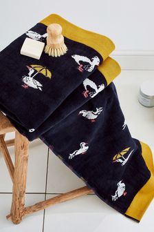 Joules Blue Ducks March Cotton Towel (T78815) | 19 € - 54 €