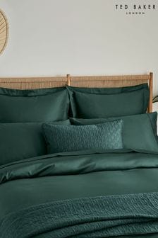 Ted Baker Forest Green Silky Smooth Plain Dye 250 Thread Count Cotton Pillowcase (T78847) | 32 €