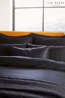 Ted Baker Black Silky Smooth Plain Dye 250 Thread Count Cotton Pillowcase (T78848) | AED144