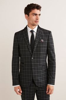 Charcoal Grey Check Suit: Jacket (T79071) | 43 €