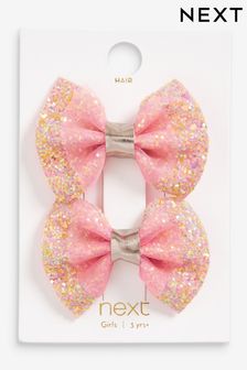 Bright Pink Bow Clips 2 Pack (T79214) | $15