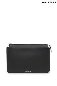 Whistles Gold Elita Double Pouch Clutch