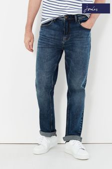 Joules - The Foxton blauwe denim classic-fit jeans met 5 zakken (T79711) | €44