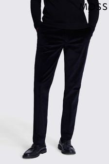 MOSS Ink Blue Slim Fit Corduroy Suit Trousers (T79965) | $137