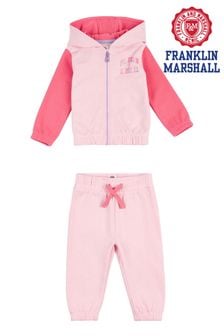 Franklin & Marshall Lb Trainingsanzug mit Reissverschluss und Farbblockdesign, Pink (T79987) | 51 € - 54 €