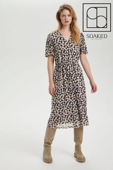 Soaked in Luxury Black Lettice Short Sleeve Dress (T80232) | $148