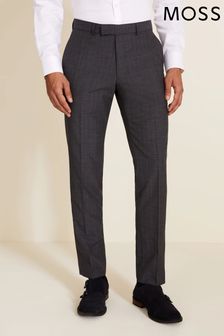 MOSS Grey Slim Fit Sky Check Suit: Trousers (T80400) | €44