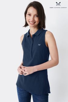 Crew Clothing Company Blue Cotton Relaxed Polo Shirt (T80489) | OMR16