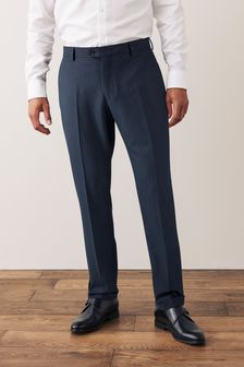 Navy Blue Trimmed Striped Suit: Trousers (T81062) | €26