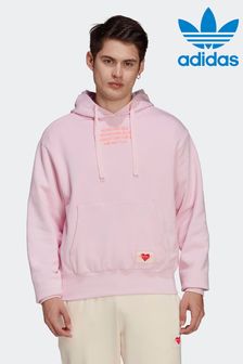 adidas Originals Mens Pink V-Day Hoodie (Gender Neutral) (T81303) | ₪ 349