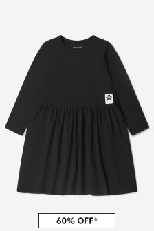 Girls TENCEL™ Long Sleeve Dress in Black (T81465) | 61 €