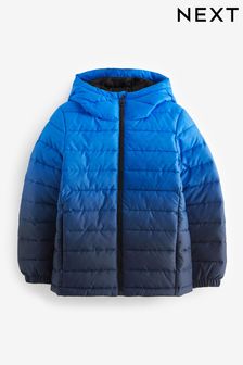 Blue Print Quilted Midweight Hooded Jacket (3-17yrs) (T81720) | €34 - €48