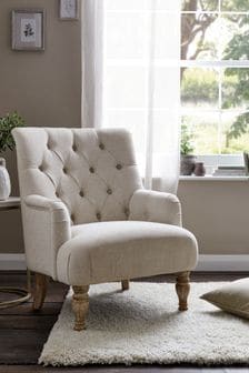 Tweedy Plain Light Natural Collection Luxe Wolton Highback Accent Chair (T81771) | €365