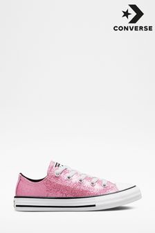 Converse Pink Glitter Chuck Taylor Low Junior Trainers (T82121) | kr519