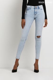River Island Skinny-Jeans mit mittelhohem Bund, Hellblau (T82217) | 26 €